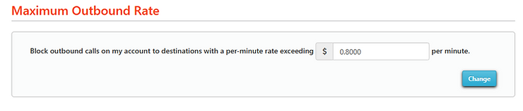 Maximum Outbound Rate
